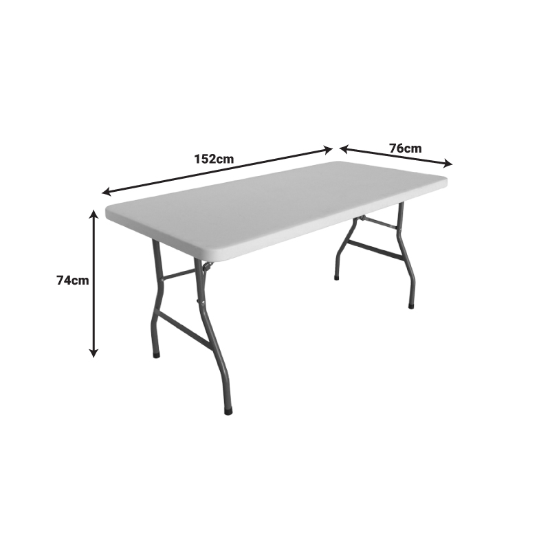 Catering-conference table Aprilia pakoworld white one-piece surface 152x76x74cm