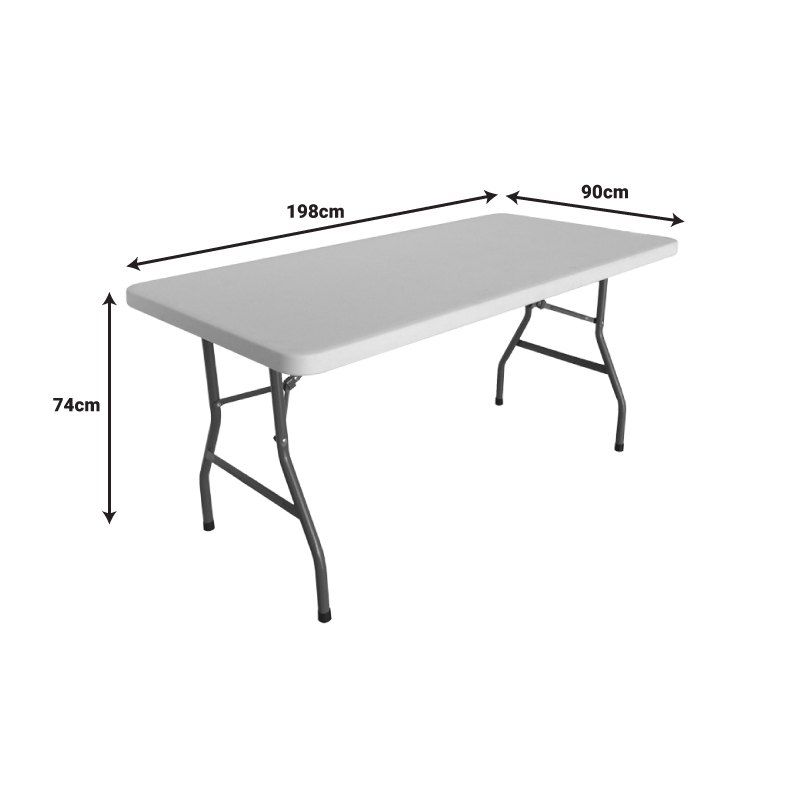 Catering-conference table Aprilia pakoworld white one-piece surface 198x90x74cm