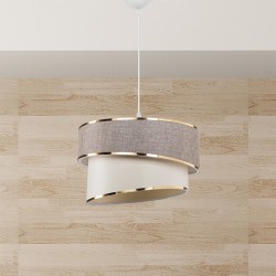 Ceiling light Loopy pakoworld Ε27 beige-white D30x63cm