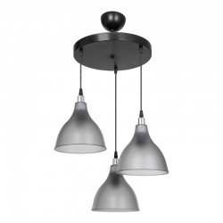 3-light ceiling lamp Orazio pakoworld E27 dark grey-black D40x80cm