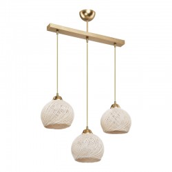 Three-light ceiling lamp PWL-0973 II pakoworld E27 gold 50x18x85cm