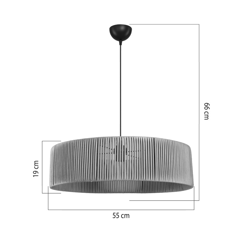 Tebaha pakoworld single-light ceiling lamp E27  in natural shade Φ55x20cm