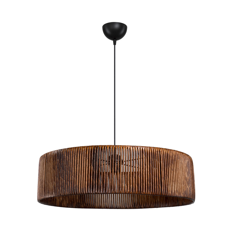 Tebaha pakoworld single-light ceiling lamp E27  in brown shade Φ55x20cm