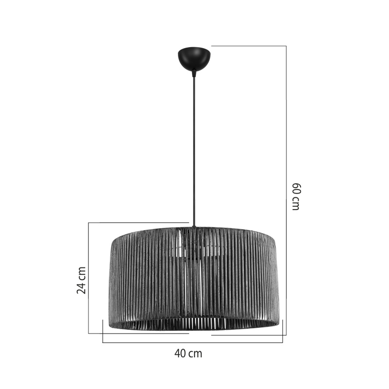 Lambu pakoworld single-light ceiling lamp E27 in brown shade Φ40x20cm