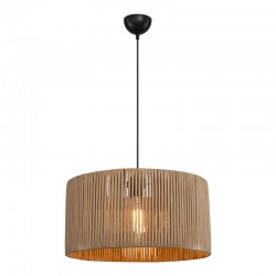 Lambu pakoworld single-light ceiling lamp E27 in natural shade Φ40x20cm