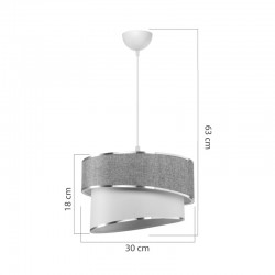 Ceiling light Loopy pakoworld Ε27 rose-white D30x18cm