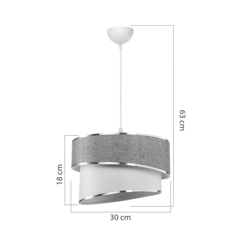 Ceiling light Loopy pakoworld Ε27 rose-white D30x18cm