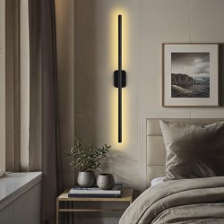 Wall lamp-wall sconce Senio pakoworld led black 75x6x6cm