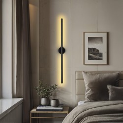 Wall lamp-wall sconce Tisenio pakoworld led black 75x6x6cm