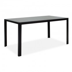 Nares pakoworld table aluminum black-polywood dark gray 140x80x72.5cm