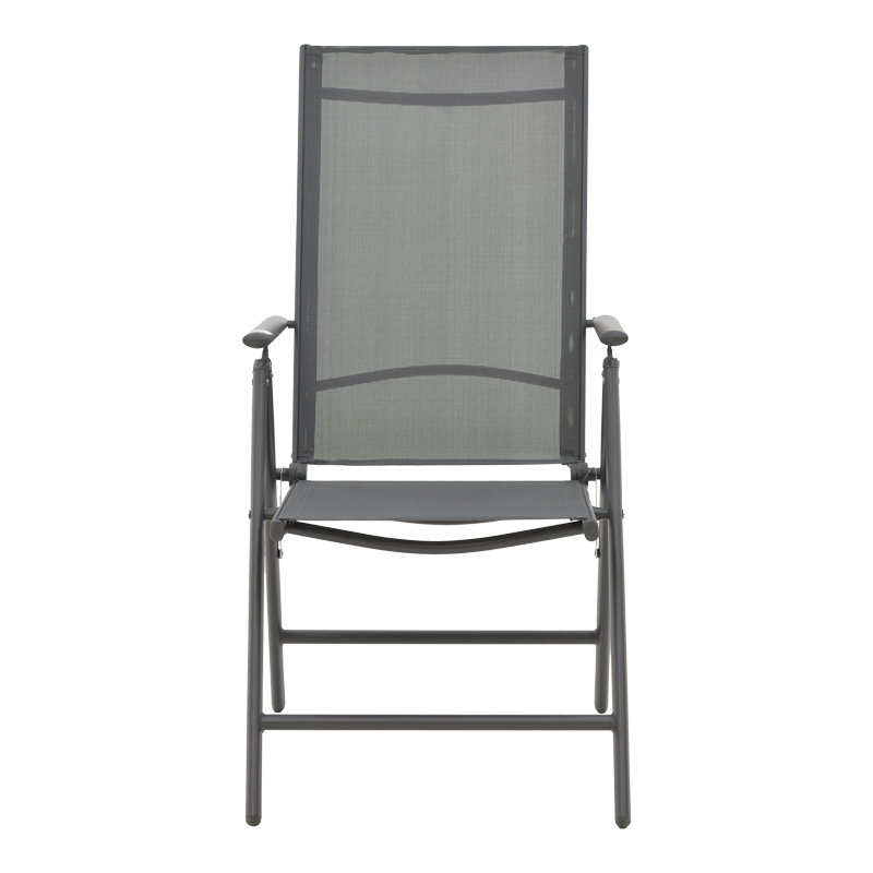 Garden armchair Candor pakoworld metal anthracite  textilene gray 65x56x106cm