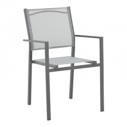 Garden armchair Wenzhou pakoworld metal anthracite  textilene  gray 54x54x86cm