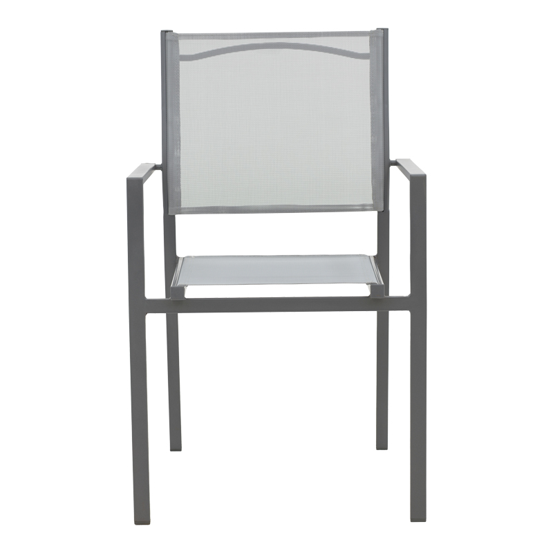 Garden armchair Wenzhou pakoworld metal anthracite  textilene  gray 54x54x86cm