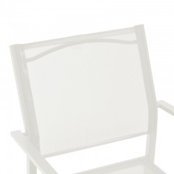 Armchair Confidence pakoworld white metal and white textilene 54x54x86cm