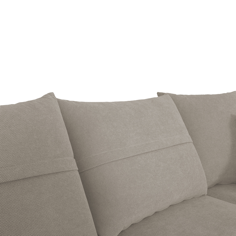 Left corner sofa Montana pakoworld light grey fabric-grey cushions 275x215x93cm