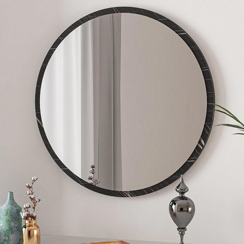 Mirror Sabino pakoworld in marble anthracite color 60x2x60cm