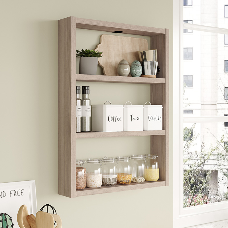 Wall shelf Seraphim pakoworld in oak color 43.2x9x60cm