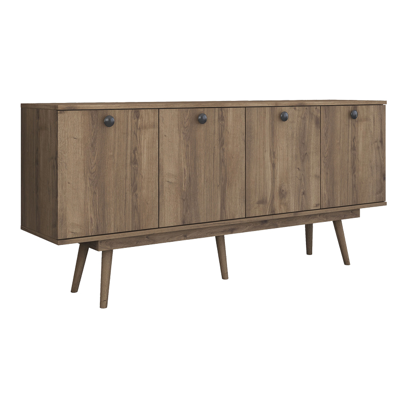 Buffet Salonde pakoworld walnut melamine-walnut pp leg 180x40x82.6cm