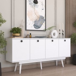 Buffet Salonde pakoworld white melamine-white pp leg 180x40x82.6cm