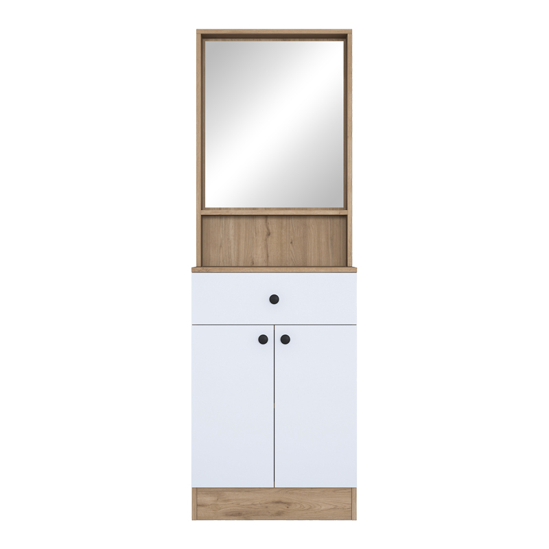 Entrance furniture Rockder pakoworld white-natural melamine 60x35.5x182.8cm