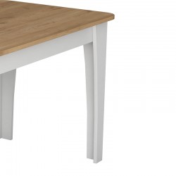 Table Kaily pakoworld in white-natural melamine 140x70x73.8cm