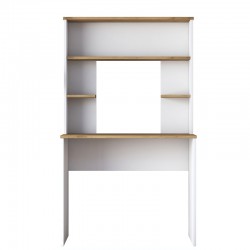 Work desk-library Wunko pakoworld in walnut-white shade 90x45x155.6cm