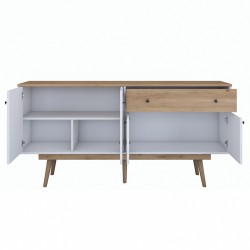 Buffet Satava pakoworld pp in white-walnut color 180x45x87.60cm