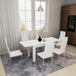 Dining table Quiin pakoworld extendable white 120-174x70x73.5cm