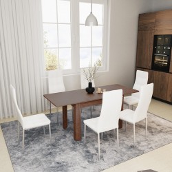 Dining table Quiin pakoworld extendable walnut 120-174x70x73.5cm