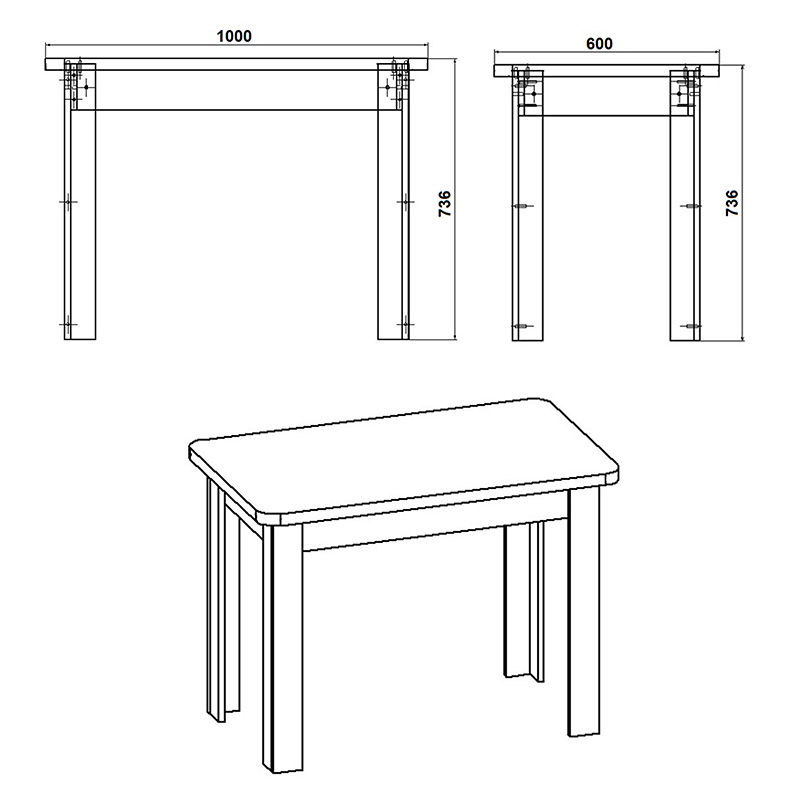 Dining table Celeste pakoworld sonoma table 100x60x73.5cm