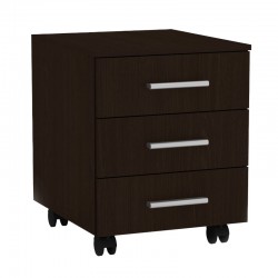 Wheeled chest of drawers Luke pakoworld wenge 40x48.5x53.5cm