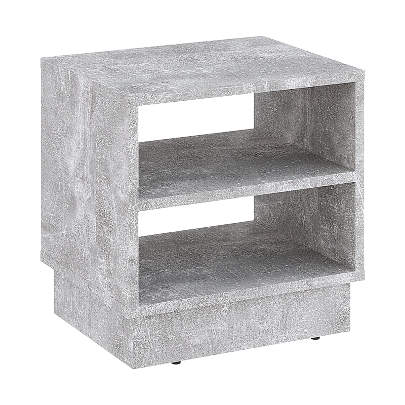 Nightstand Mason pakoworld melamine in grey marble color 40x32x40cm