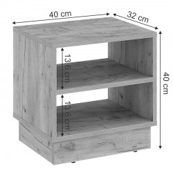 Nightstand Mason pakoworld melamine in oak color 40x32x40cm