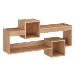 Wall Shelf Shellie pakoworld in oak color 120x28x65cm