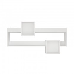 Wall Shelf Shellie pakoworld in white color 120x28x65cm