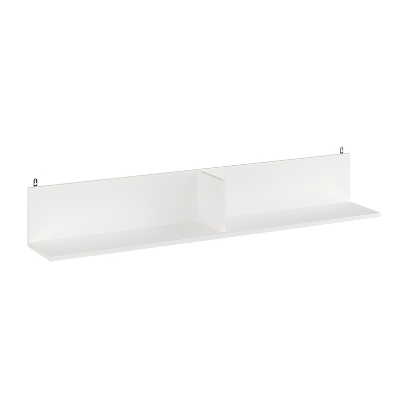 Wall shelf Drowel pakoworld in white color 130x21.6x20cm