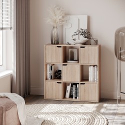 Bookcase Bookel pakoworld in sonoma color 88.5x27.5x89.3cm