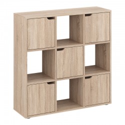 Bookcase Bookel pakoworld in sonoma color 88.5x27.5x89.3cm