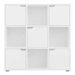 Bookcase Bookel pakoworld in white color 88.5x27.5x89.3cm