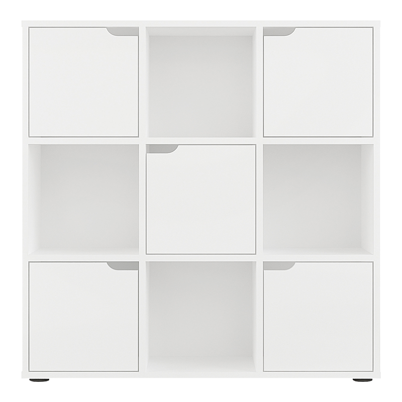 Bookcase Bookel pakoworld in white color 88.5x27.5x89.3cm