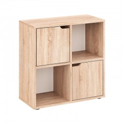 Bookcase Bookel pakoworld in sonoma color 59.6x27.5x60.4cm