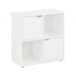 Bookcase Bookel pakoworld in white color 59.6x27.5x60.4cm