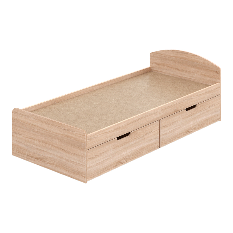 Regan pakoworld bed with drawers in oak shade 90x200cm