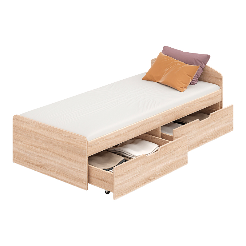 Regan pakoworld bed with drawers in oak shade 90x200cm