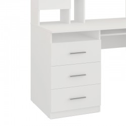 Keldra pakoworld desk with drawers and cabinets in white color 140x59.8x142.2cm