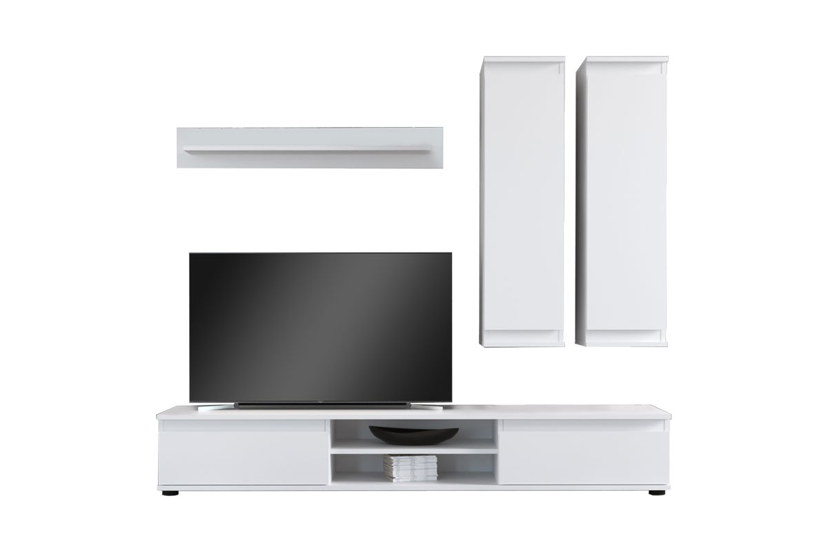 TV unit Sandro pakoworld white 175x37x160cm