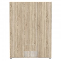 Bruse pakoworld melamine wardrobe in sonoma-oak shade 148.5x56.5x203.2cm