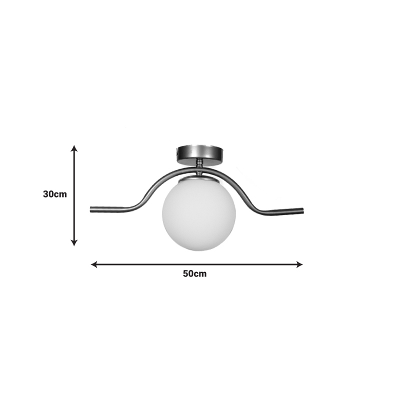 Φωτιστικό οροφής Jacken pakoworld Ε27 χρυσό μέταλλο 50x30x30εκ