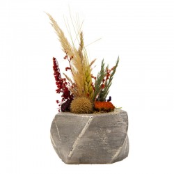 Artificial potted plant Green17 6akoworld gray 6x6.5x17cm
