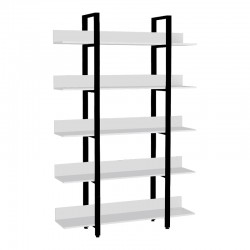 Bookcase Almond pakoworld white-black 119x27x185cm